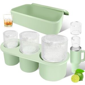 Mint Green Ice Cube Maker Set